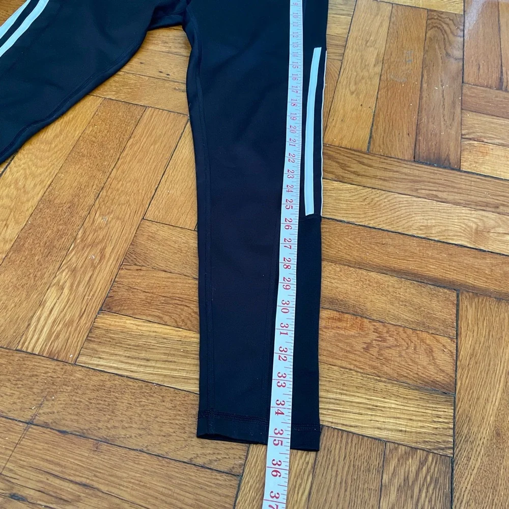 Adidas Black AEROREADY Leggings High Waisted Reflective Stripes Women’s M - Picture 6 of 7